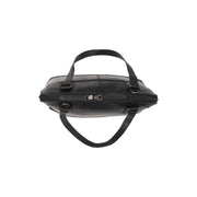 Solid Antique Brass Hardware &amp; Heavy-Duty Dual Zipper Detail on Seron Full-Grain Leather Shoulder Bag Naisille