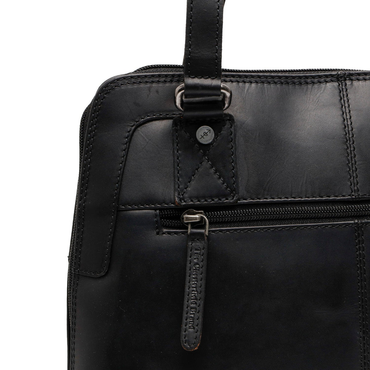 Seron Full-Grain Leather Shoulder Bag Naisille - Structured Side Profile Showing Gusset Depth &amp; Expansion Capacity