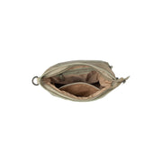 Solid Antique Brass Hardware &amp; Heavy-Duty Dual Zipper Detail on Sintra Full-Grain Leather Shoulder Bag Naisille