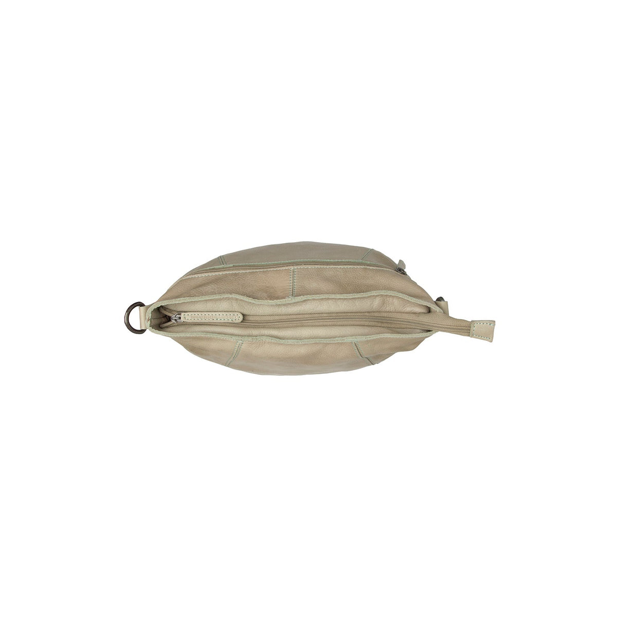 Sintra Full-Grain Leather Shoulder Bag Naisille - Structured Side Profile Showing Gusset Depth &amp; Expansion Capacity