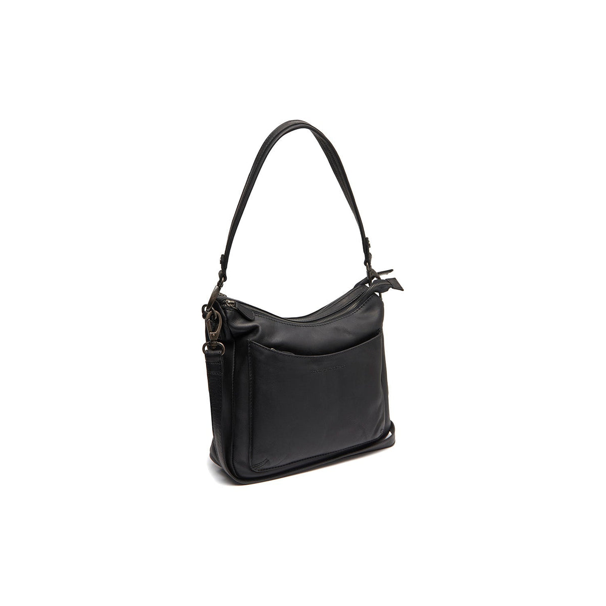 Tivra Full-Grain Leather Shoulder Bag Naisille in Classic 100% Full-Grain Leather - Full Exterior Front Profile View | Buy Online