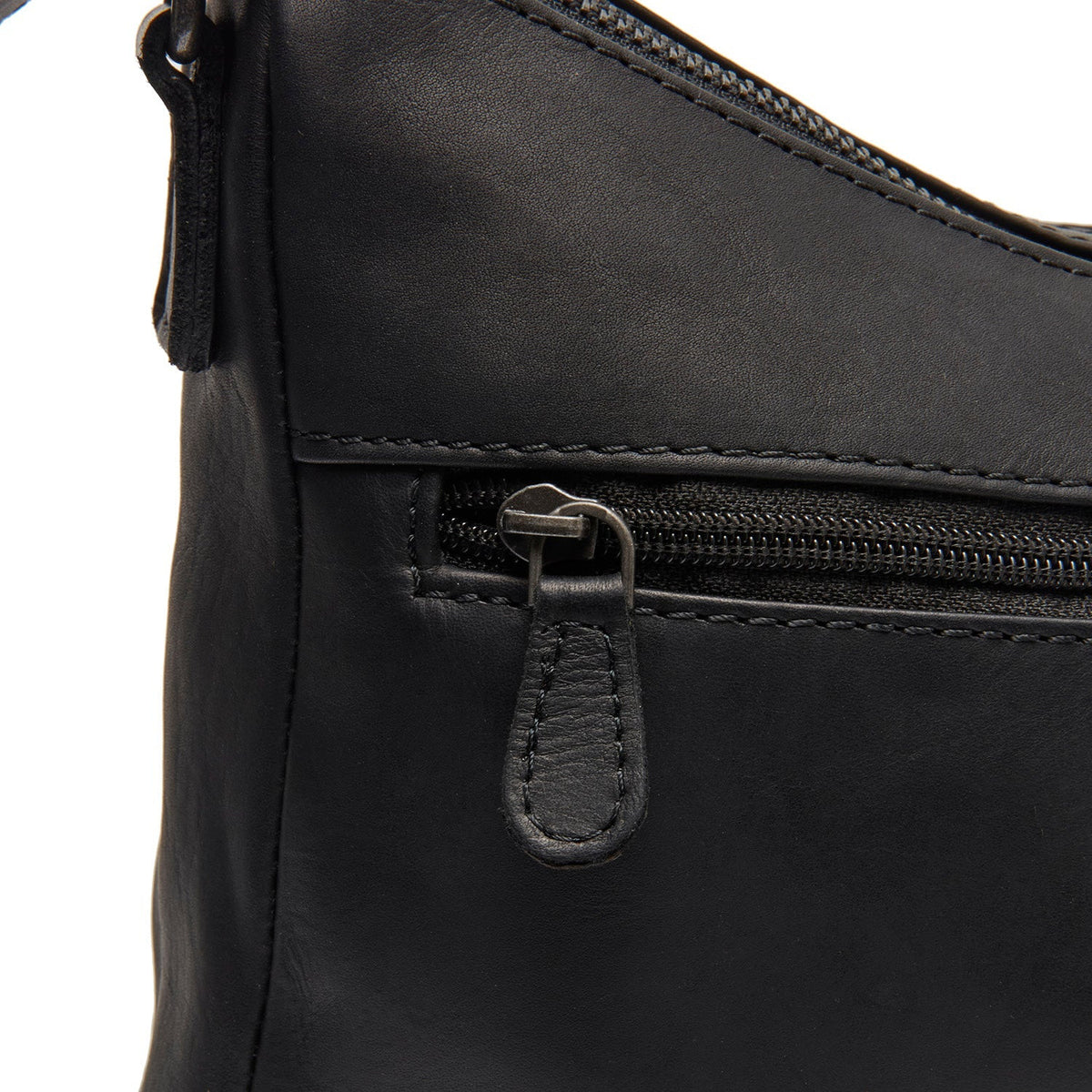 Tivra Full-Grain Leather Shoulder Bag Naisille - Structured Side Profile Showing Gusset Depth &amp; Expansion Capacity