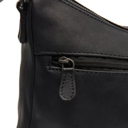 Tivra Full-Grain Leather Shoulder Bag Naisille - Structured Side Profile Showing Gusset Depth &amp; Expansion Capacity