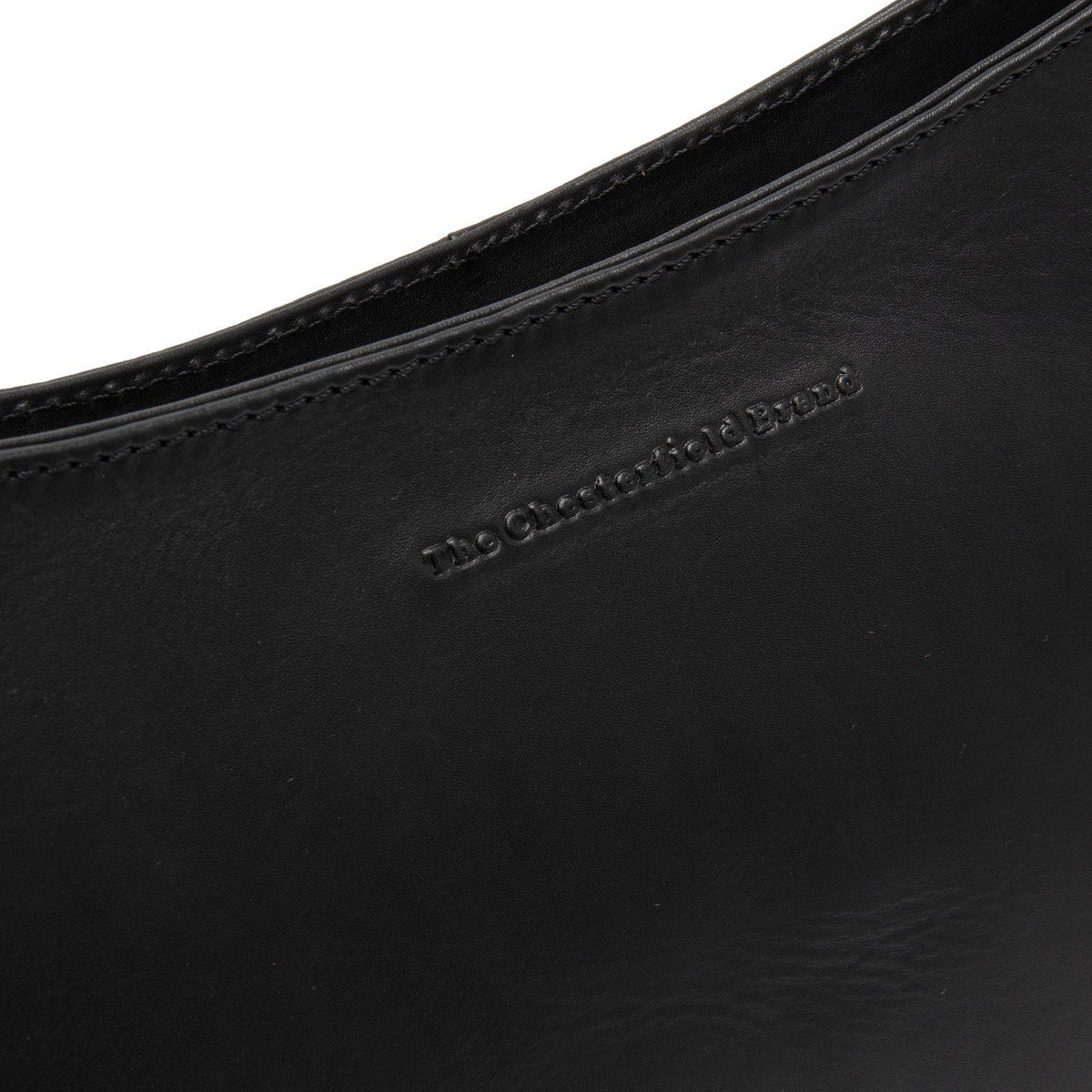 Solid Antique Brass Hardware &amp; Heavy-Duty Dual Zipper Detail on Valentano Full-Grain Leather Shoulder Bag Naisille