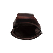 Brown Leather Sling Bag Bowey Naisille, detail view 3