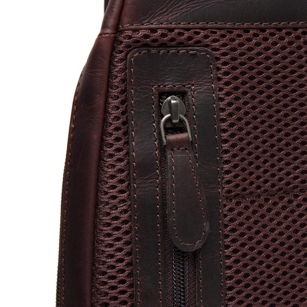 Brown Leather Sling Bag Bowey Naisille, detail view 4