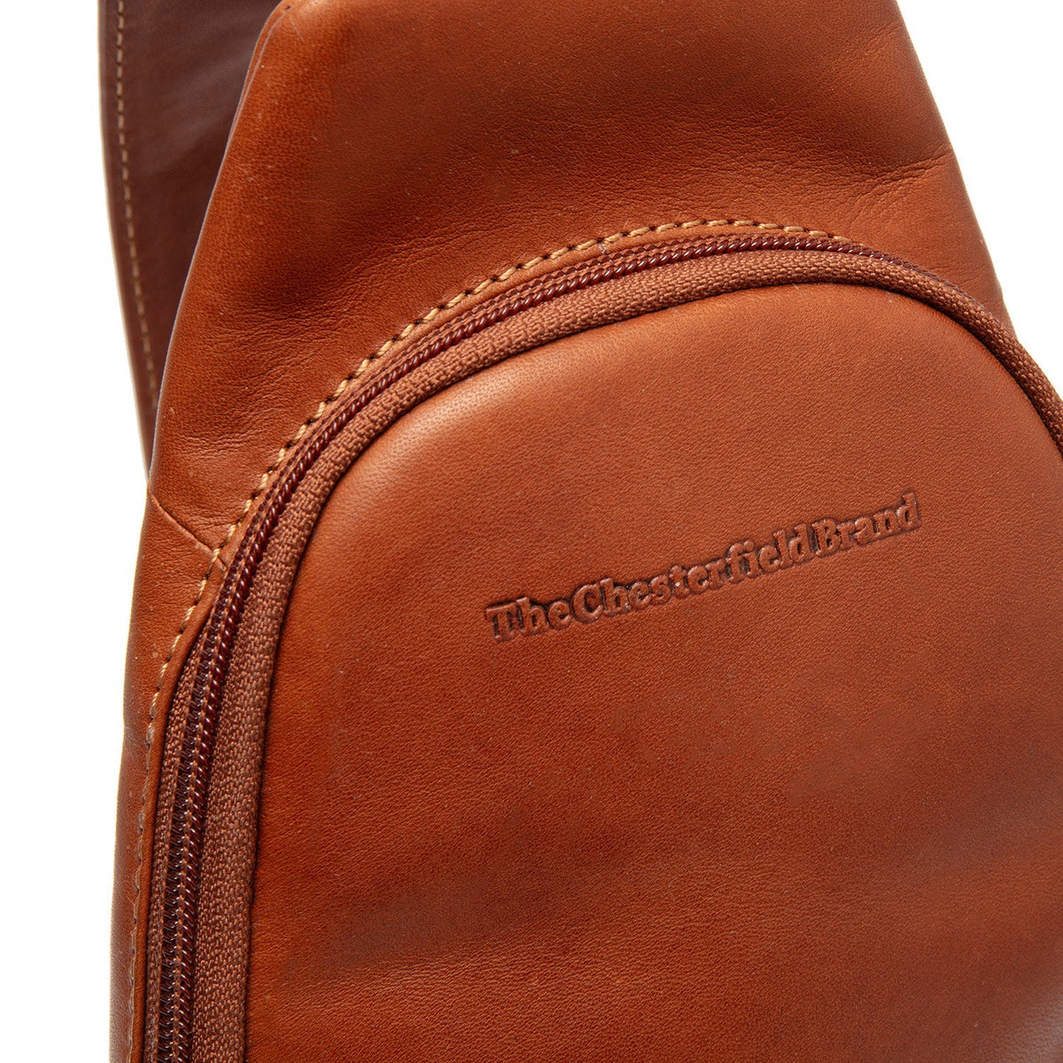 Cognac Leather Sling Bag Bowey Naisille, detail view 1