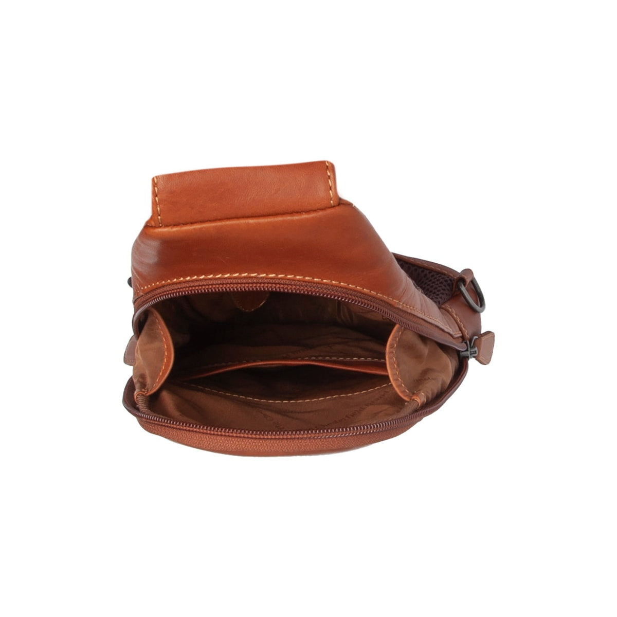 Cognac Leather Sling Bag Bowey Naisille, detail view 4