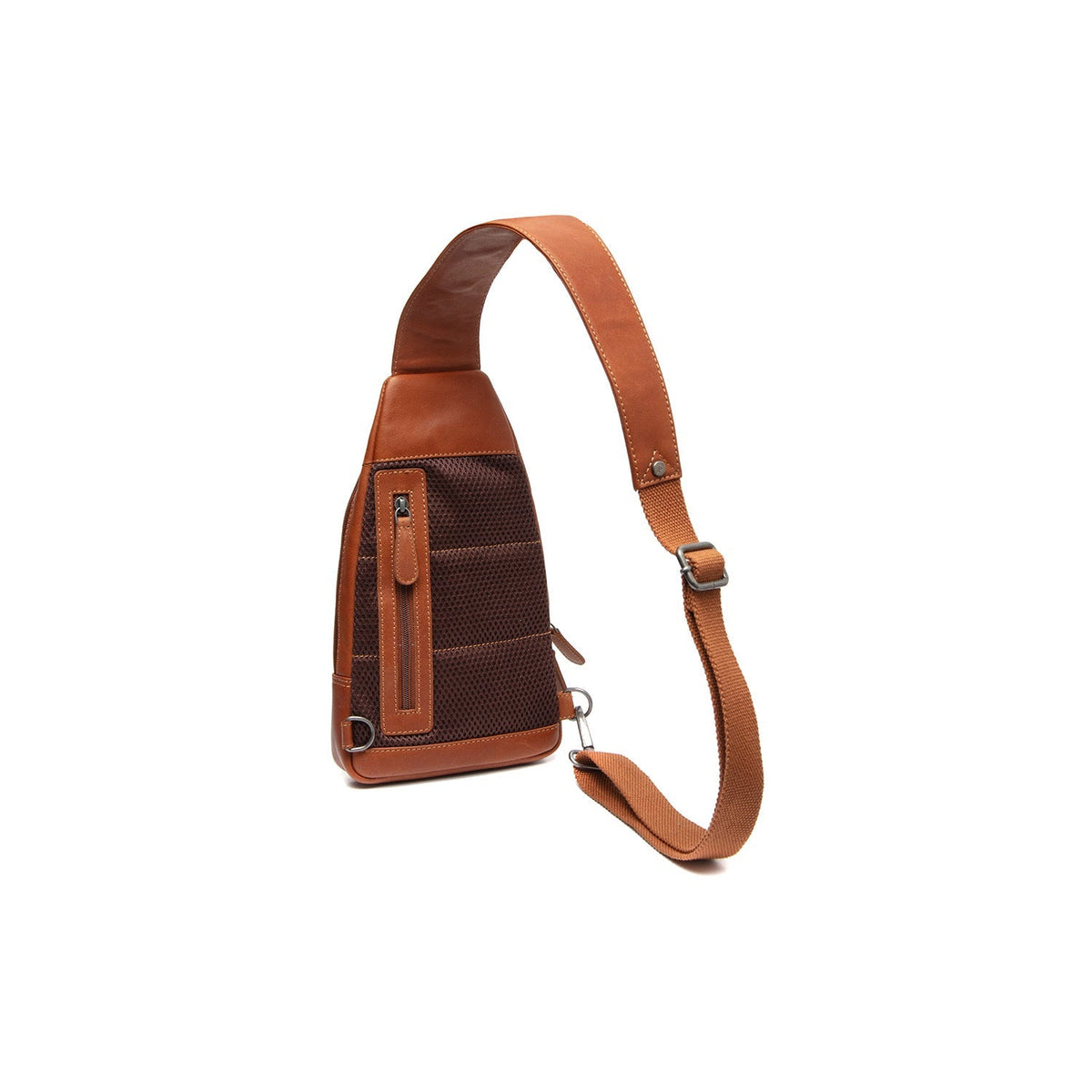 Cognac Leather Sling Bag Bowey Naisille, detail view 6