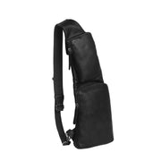 Leather Sling Bag Logan Naisille in Classic 100% Full-Grain Leather - Full Exterior Front Profile View | Buy Online