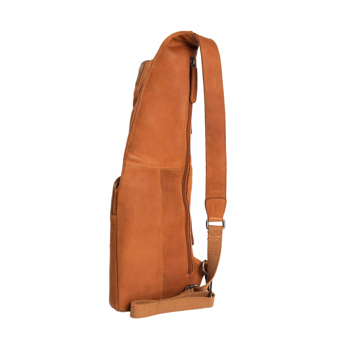 Cognac Leather Sling Bag Logan Naisille, detail view 1