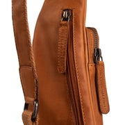 Cognac Leather Sling Bag Logan Naisille, detail view 3