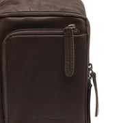 Brown Leather Sling Bag Riga Naisille, detail view 1