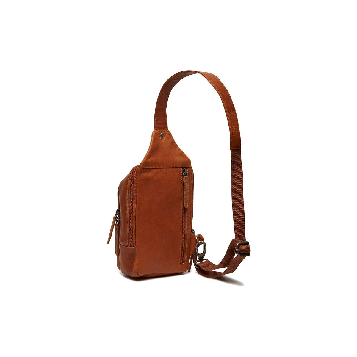 Cognac Leather Sling Bag Riga Naisille, detail view 5