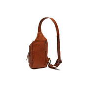 Cognac Leather Sling Bag Riga Naisille, detail view 5