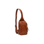 Cognac Leather Sling Bag Riga Naisille, front view