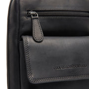 Leather Sling Bag Turelle Naisille - Structured Side Profile Showing Gusset Depth &amp; Expansion Capacity