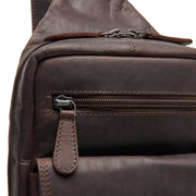 Brown Leather Sling Bag Turelle Naisille, detail view 1