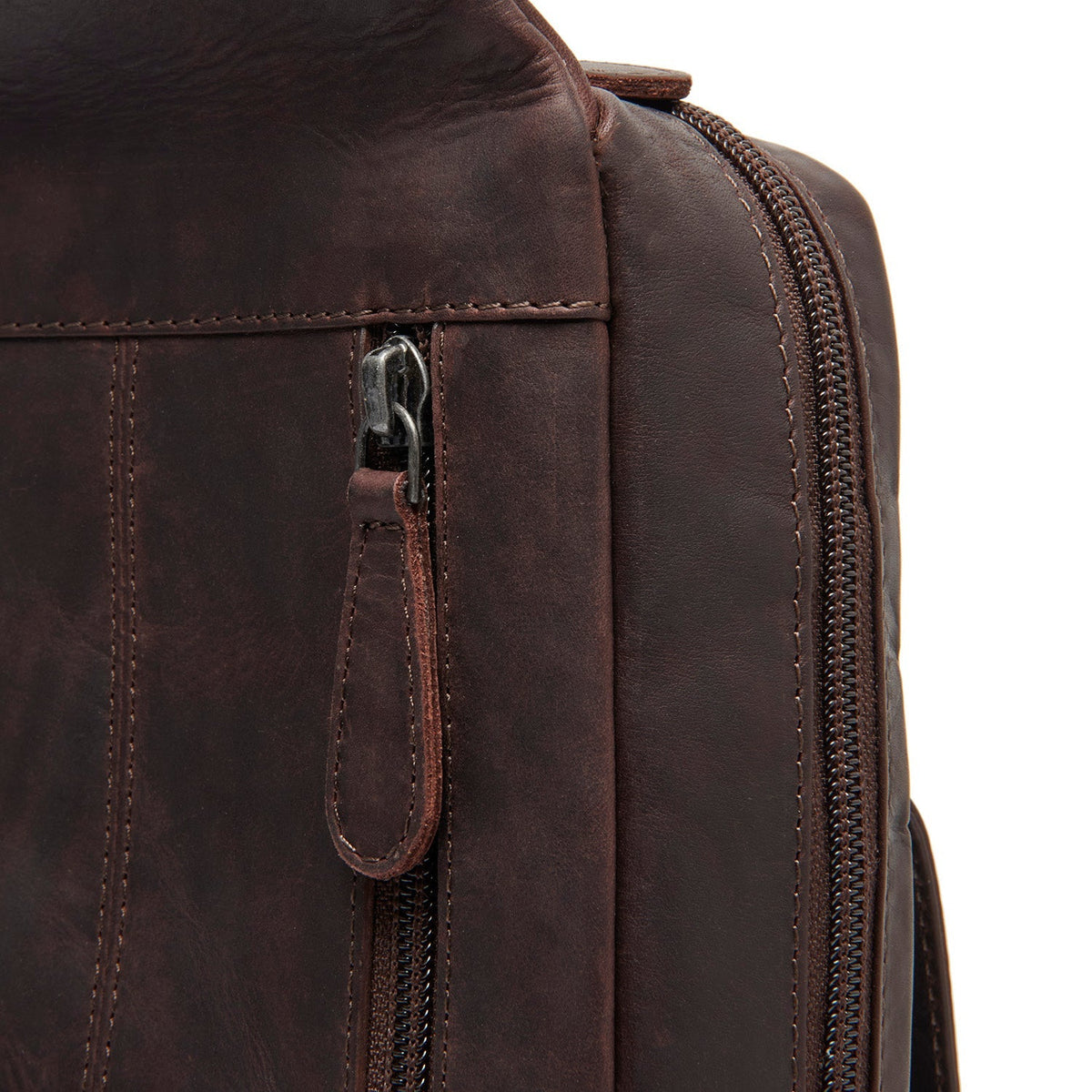 Brown Leather Sling Bag Turelle Naisille, detail view 3