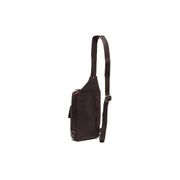 Brown Leather Sling Bag Turelle Naisille, detail view 6