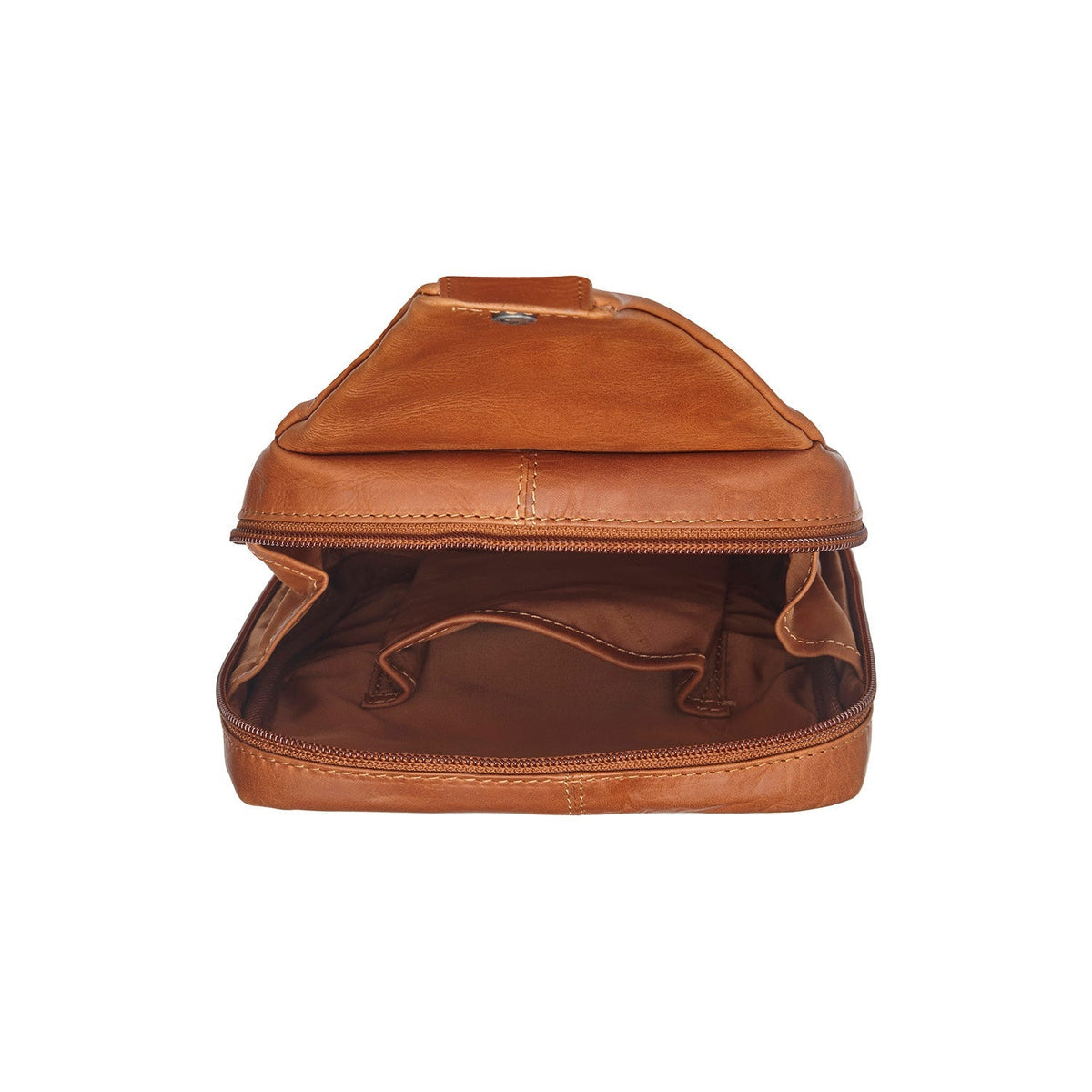 Cognac Leather Sling Bag Turelle Naisille, detail view 4
