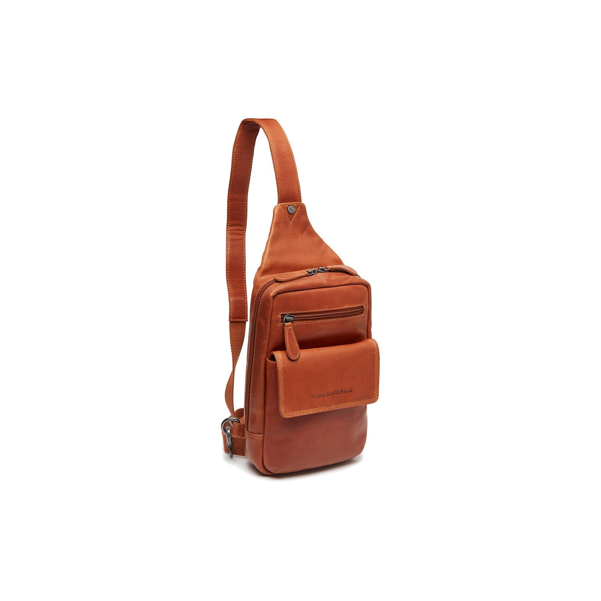 Cognac Leather Sling Bag Turelle Naisille, front view