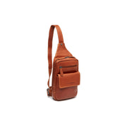 Cognac Leather Sling Bag Turelle Naisille, front view