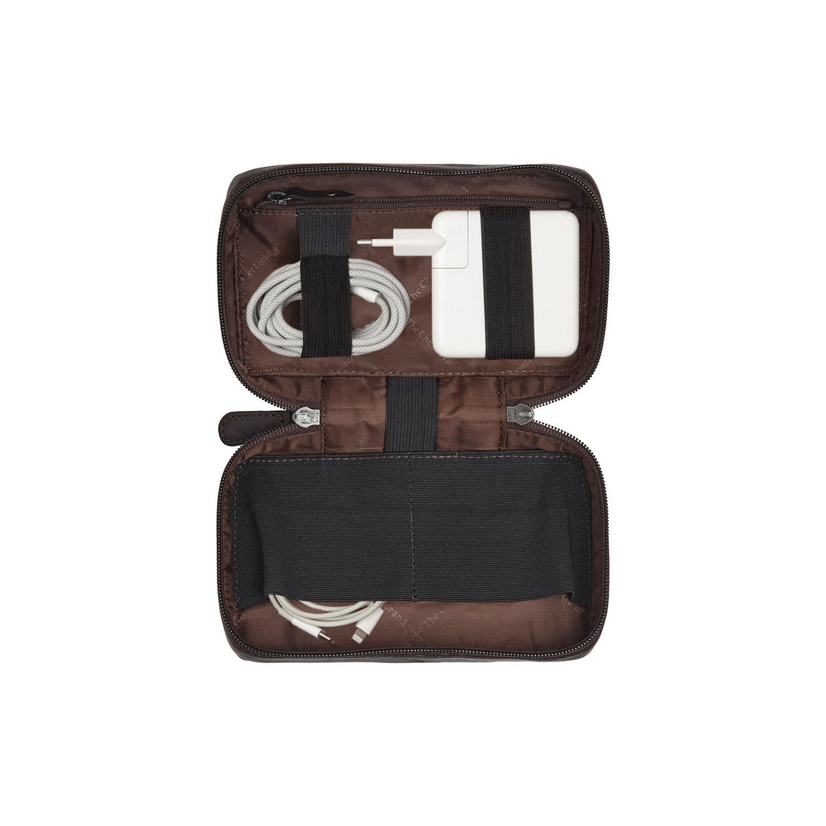 Tailored Rib Cuffs &amp; Hem Craftsmanship Construction Detail on Leather Tech-Organizer Ardan Naisille