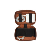 Cognac Leather Tech-Organizer Ardan Naisille, front view