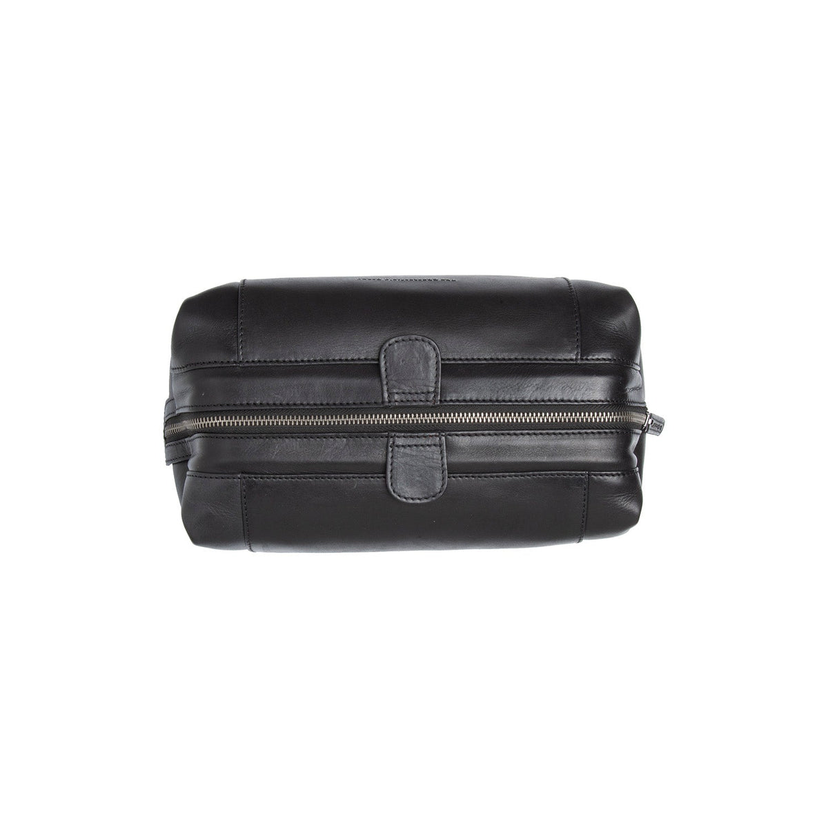 Biassa Full-Grain Leather Toiletry Bag Naisille - Lateral Side Profile View Showing Sleeve Cut &amp; Athletic Taper Fit