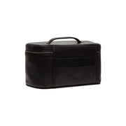 Tailored Rib Cuffs &amp; Hem Craftsmanship Construction Detail on Limone Full-Grain Leather Toiletry Bag Naisille