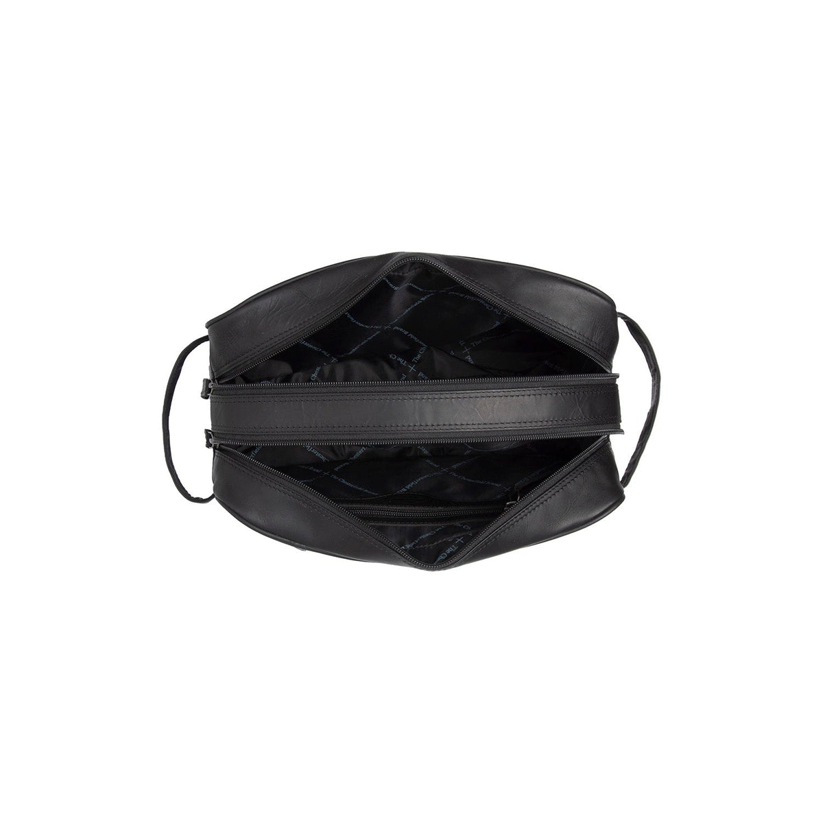 Tailored Rib Cuffs &amp; Hem Craftsmanship Construction Detail on Stefan Full-Grain Leather Toiletry Bag Naisille