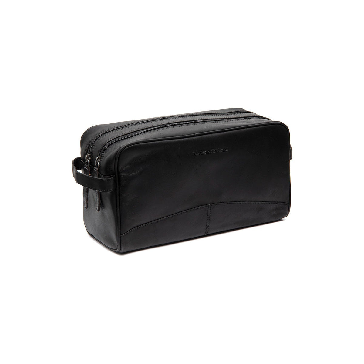 Stefan Full-Grain Leather Toiletry Bag Naisille in Classic 100% Full-Grain Leather - Front Profile View &amp; Tailored Silhouette | Buy Online