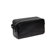 Stefan Full-Grain Leather Toiletry Bag Naisille in Classic 100% Full-Grain Leather - Front Profile View &amp; Tailored Silhouette | Buy Online