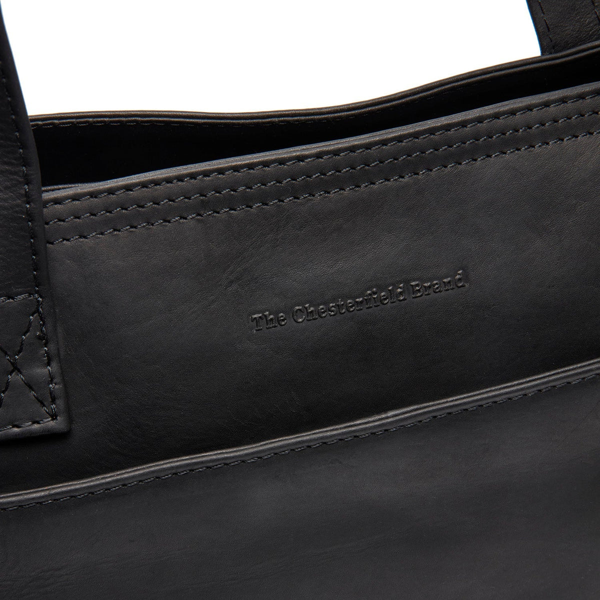 
Classic 100% Full-Grain leather Bag - Takanäkymä vahvistetuilla nahkahihnoilla