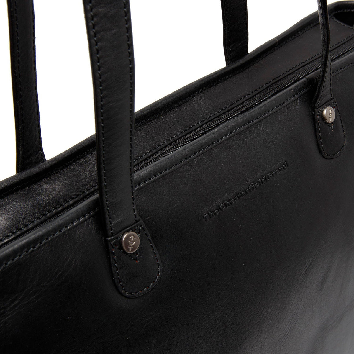 Astano Full-Grain Leather Tote Bag Naisille - Structured Side Profile Showing Gusset Depth &amp; Expansion Capacity