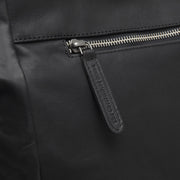 Solid Antique Brass Hardware &amp; Heavy-Duty Dual Zipper Detail on Berlin Full-Grain Leather Tote Bag Naisille