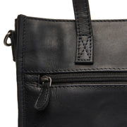 Estella Full-Grain Leather Tote Bag Naisille - Structured Side Profile Showing Gusset Depth &amp; Expansion Capacity