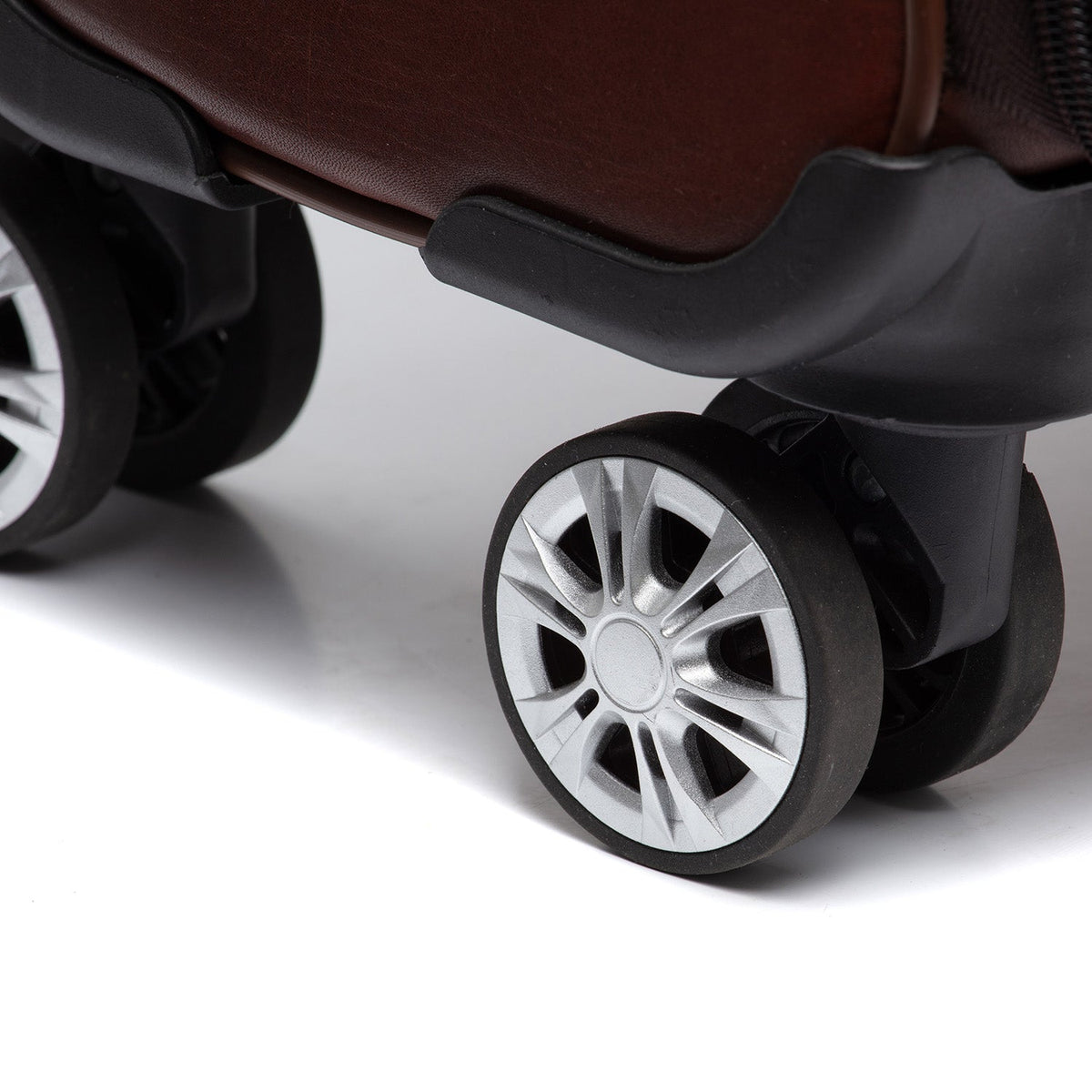 Styled Fit Perspective of Leather Trolley San Marino Naisille on Model - Natural Daylight Drape
