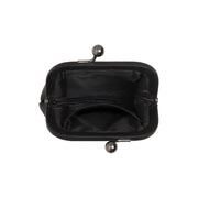 Calvia Full-Grain Leather Wallet Naisille - Structured Side Profile Showing Gusset Depth &amp; Expansion Capacity