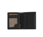 Solid Antique Brass Hardware &amp; Heavy-Duty Dual Zipper Detail on Carl Full-Grain Leather Wallet Miehille