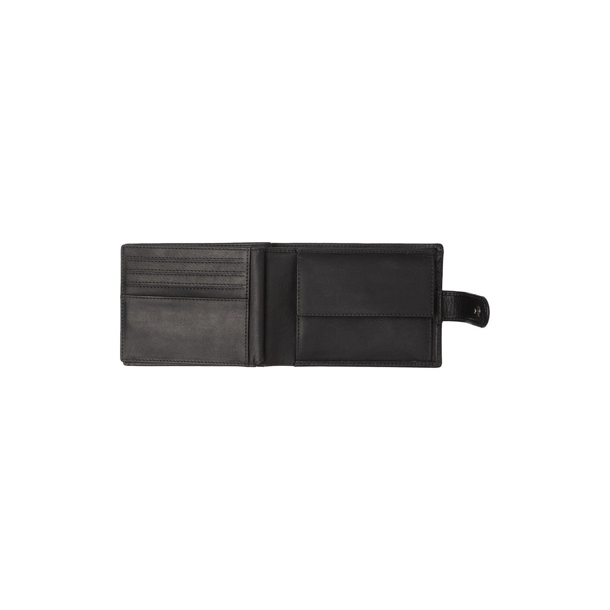 Solid Antique Brass Hardware &amp; Heavy-Duty Dual Zipper Detail on Curtis Full-Grain Leather Wallet Miehille