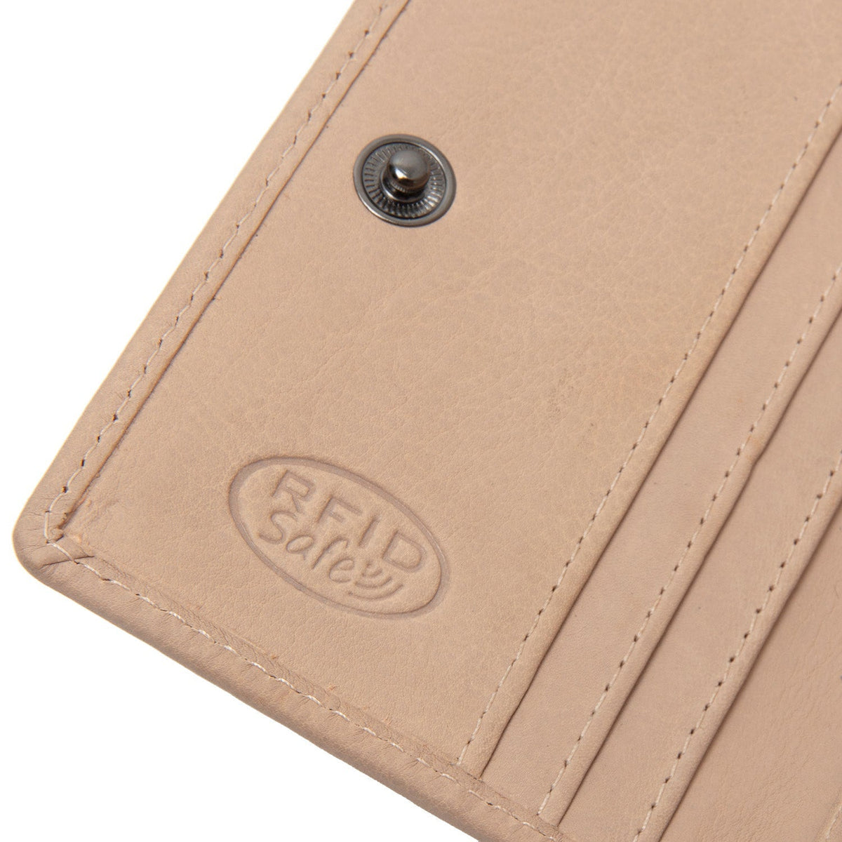 Floren Full-Grain Leather Wallet Naisille - Structured Side Profile Showing Gusset Depth &amp; Expansion Capacity