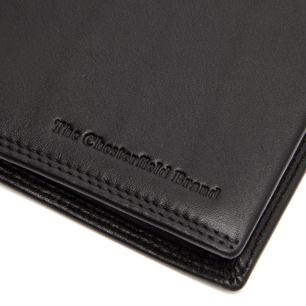 Solid Antique Brass Hardware &amp; Heavy-Duty Dual Zipper Detail on Hanson Full-Grain Leather Wallet Miehille
