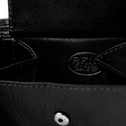 Solid Antique Brass Hardware &amp; Heavy-Duty Dual Zipper Detail on Harlem Full-Grain Leather Wallet Miehille