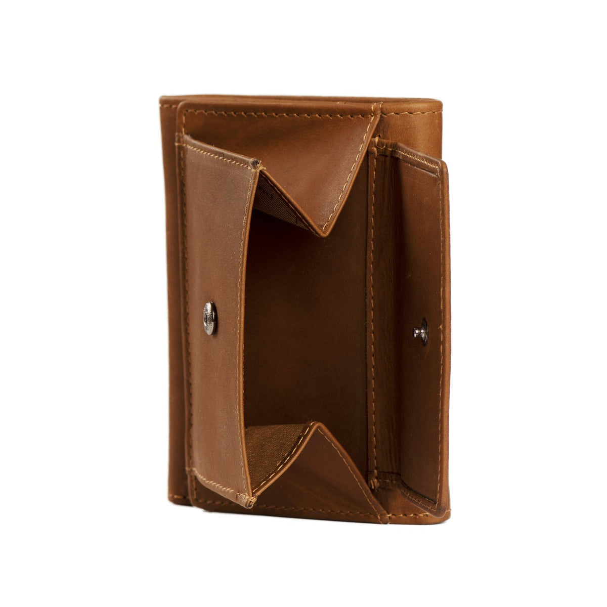 Solid Antique Brass Hardware &amp; Heavy-Duty Dual Zipper Detail on Harthoft Full-Grain Leather Wallet Naisille