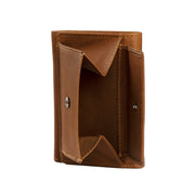 Solid Antique Brass Hardware &amp; Heavy-Duty Dual Zipper Detail on Harthoft Full-Grain Leather Wallet Naisille