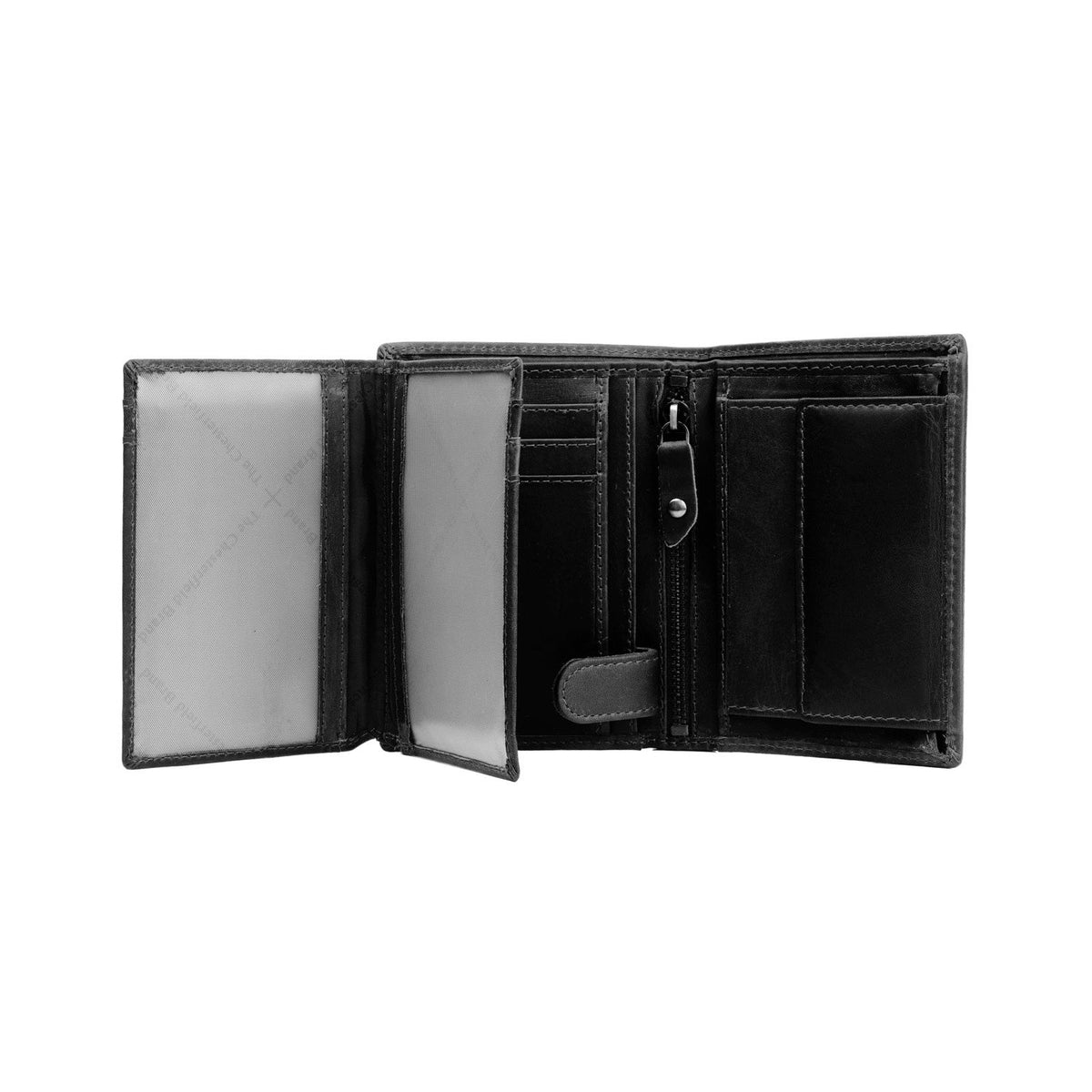 Hazel Full-Grain Leather Wallet Naisille - Structured Side Profile Showing Gusset Depth &amp; Expansion Capacity