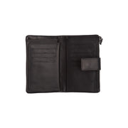 Landau Full-Grain Leather Wallet Naisille - Structured Side Profile Showing Gusset Depth &amp; Expansion Capacity