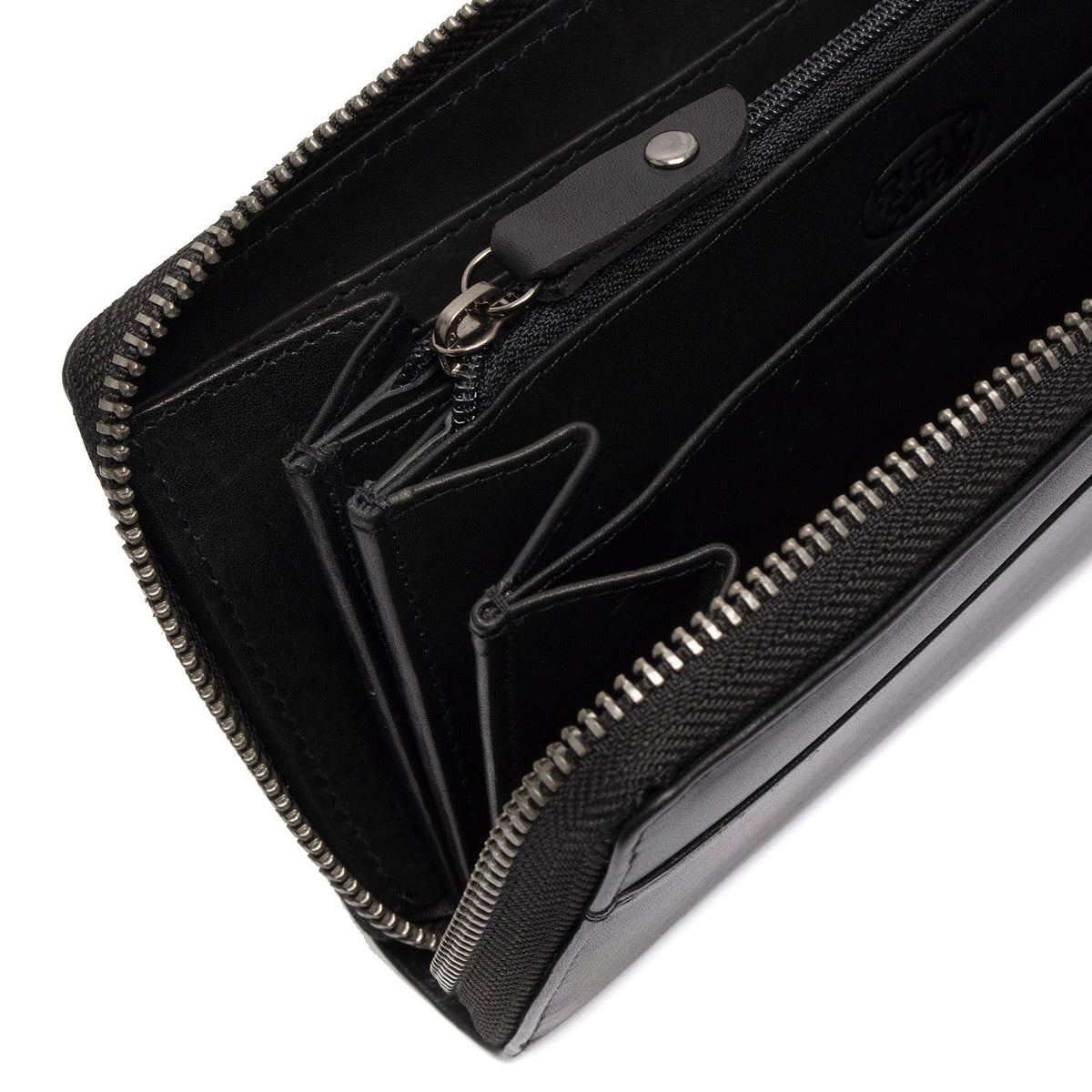 
Classic 100% Full-Grain leather Wallet - Takanäkymä vahvistetuilla nahkahihnoilla